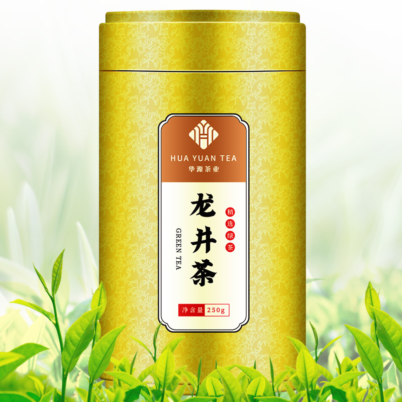 Hua Yuan Ming Former Longjing Tea 2021 New tea Tea Tea Tea Tea Hangzhou Zhengzong Longjing Chuntea Bulk canned 250g