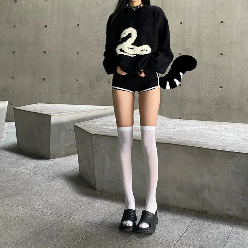 Japanese-Style Jk Summer High-Tube Opaque Over-The-Knee Pure Desire Half-Tube Socks, Pressure Over-The-Knee Socks, Velvet Calf Socks