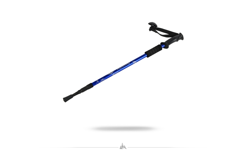 ONEPOLAR cực trekking đi bộ ngoài trời gậy nhôm đi bộ gậy cầm thẳng xử lý thẳng kẹp la bàn ánh sáng gậy có bánh xe cho người già	