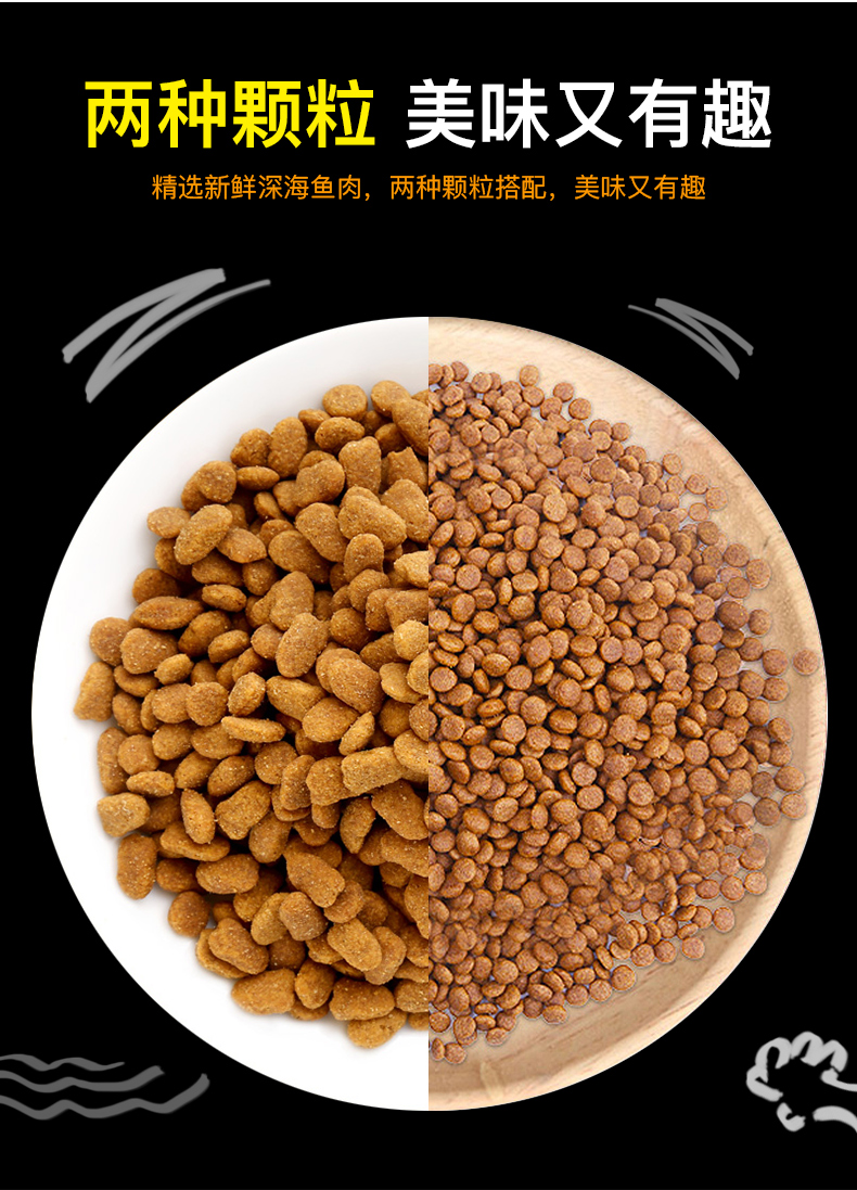 Mèo Aier thức ăn cho mèo mèo 2,5kg mèo đi lạc Tiếng Anh ngắn 5 kg mèo vỗ béo kẹp thức ăn cho mèo tự nhiên 500g * 5 - Cat Staples thức ăn cho mèo con 1 tháng tuổi