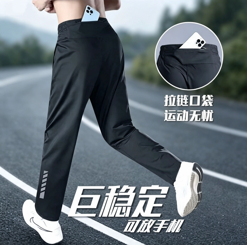 Men's Sports Running Pants with Back Waist Pockets, Quick-Drying, Suitable for Autumn, New Professional Marathon Training Pants Men's Sports Running Pants with Back Waist Pockets, Quick-Drying, Suitable for Autumn, New Professional Marathon Training Pants