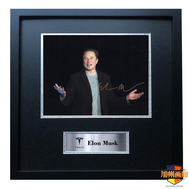 Elon Musk Signed Replica Photo Frame Hanging Picture Decorative Painting Poster Simple Tesla