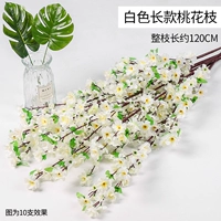 Длинный вариант цветков персика белый 1 ветка