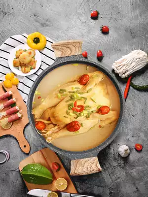 Perfect Mrs Maifan stone soup pot Non-stick pot Steamer Ramen pot Household stew cooking pot Large capacity soup stew pot