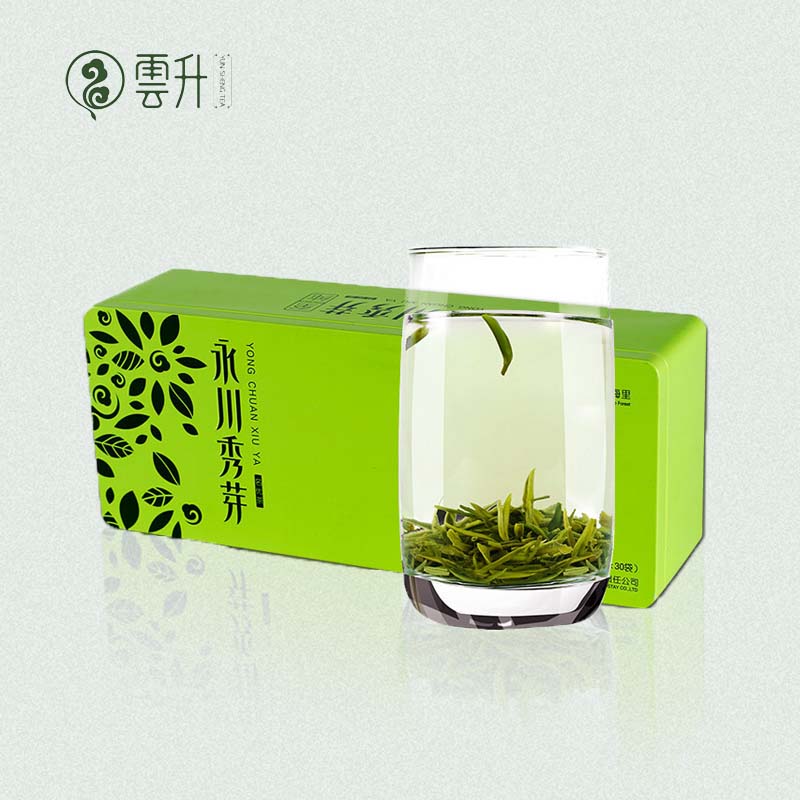Cloud up 2022 Yongchuan Show bud New tea Ming Former green tea Chongqing Special tea gift tea gift box loaded with gift tea to pure 120g