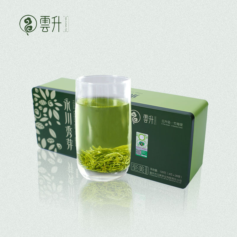 Yunsheng Yongchuan Show Bud 2022 New tea Ming Former green tea Chongqing Special tea gift box tea ceremony Box tea delivery to the US 120g