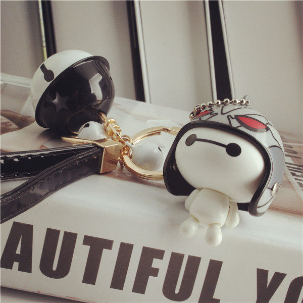 Big white key chain car key pendant men and women cute key ring vinyl doll key pendant