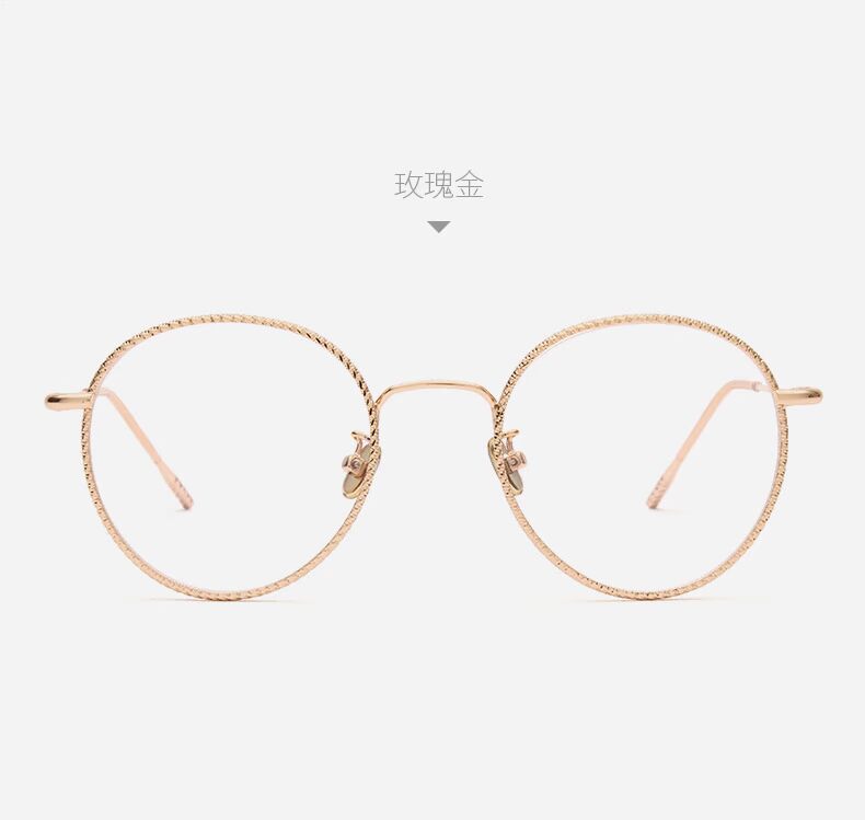 Văn học retro kính khung nữ triều Nhật Bản cận thị khung kính đồng bằng tiểu thuyết khung kim loại khung mắt kính thời trang nữ