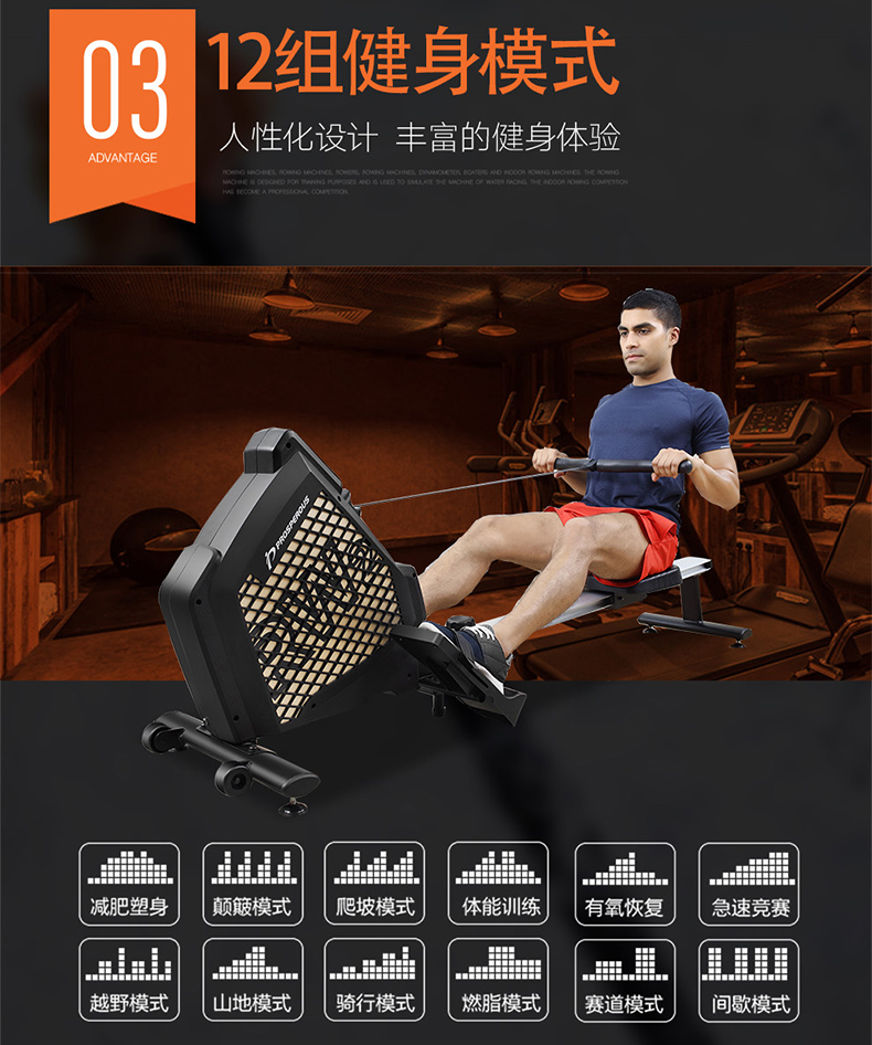 全球健身器材供应商 昌隆 可折叠磁控划船机 锻炼全身80%肌肉 图9