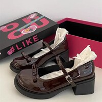 French bow Mary Jane small leather shoes for women 2025 spring fashion versatile small leather shoes with skirt shallow mouth single shoes