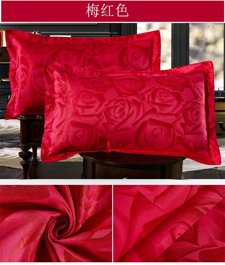 Bốn mùa nóng duy nhất màu hồng gối bông satin satin gối lõi đặt bông vải gối cặp - Gối trường hợp gối chữ c
