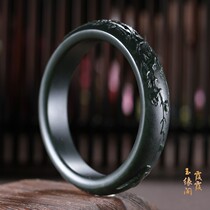 (Support national re-inspection) Xiaxia Yuyu Pavilion Xinjiang Hetian Jade Tower Qing special fine material Wangfu bracelet