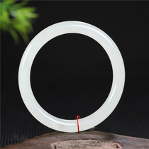 Xiaxia Yuyuange Pavilion Xinjiang Hotan mutton White Jade narrow strip couple thin strip girl Jade Bracelet with quality inspection certificate