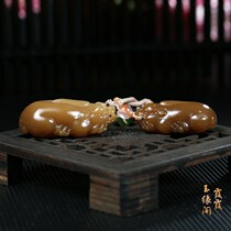 XiaXia yu yuan ge Xinjiang Hetian jade Qiemo material sugar yu pi xiu sugar suet Jade brave pendant lucky