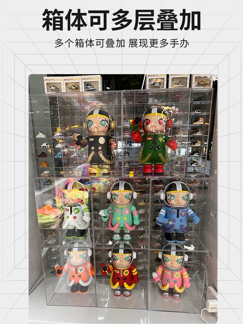 Popmart Skullpanda figure SP transparent popmart acrylic display box integrated dust cover