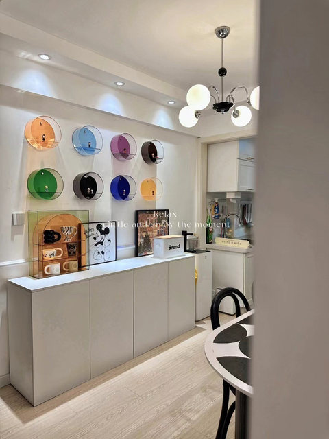 Hand-made blind box model acrylic display box round wall hanging transparent decorative storage display rack dust cover