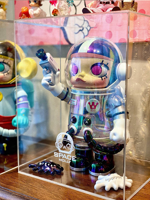 Bubble Mart molly jasmine popmart hand-made ornaments acrylic display box integrated dust cover 1000