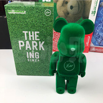 bearbrick Violent bear Building block bear Green flocking lightning Fujiwara Hiroshi trend doll doll hand-made ornaments