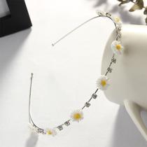 Korean hairpin daisy flower hairclip fine hairband headgear headgear bangs jars double-layer Hairband bow Han