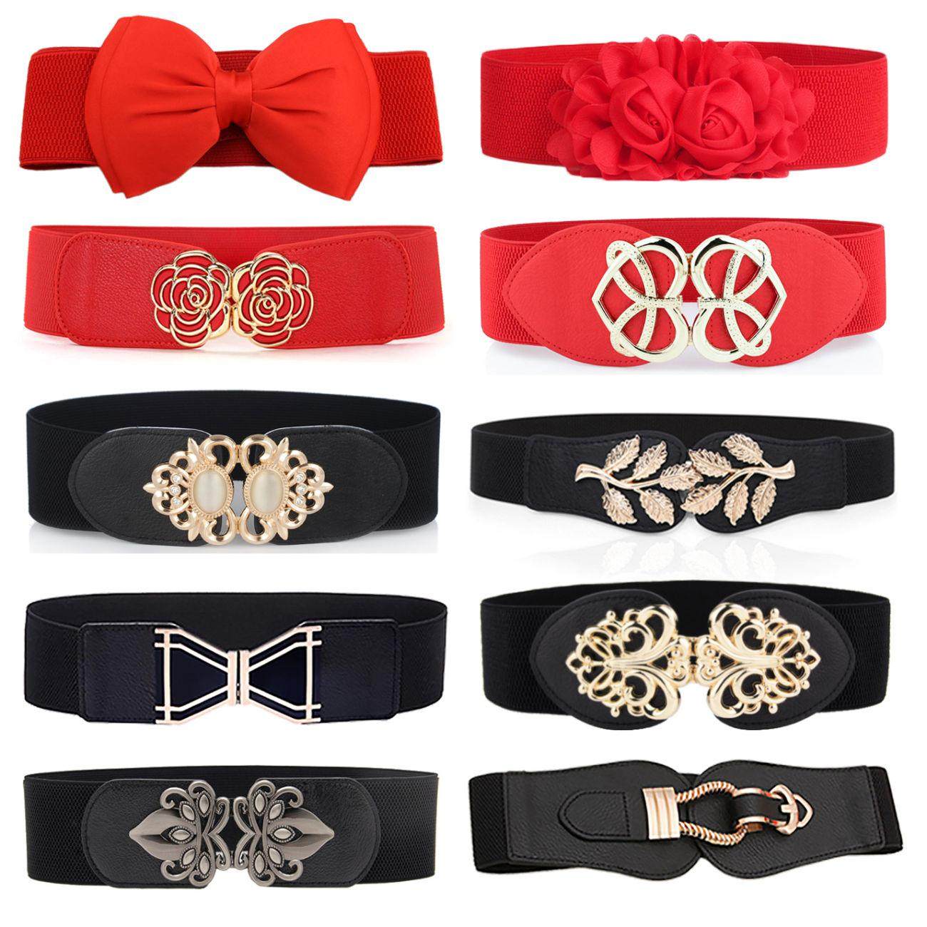 Belt women's elastic elastic wide and narrow girdle women's belt women's Korean version fashion all-match decorative skirt sweater coat