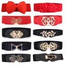 Belt female tightness elastic width narrow waist seal ladies belt female Han version Fashion 100 hitch Decorative Skirt Sweater Jacket