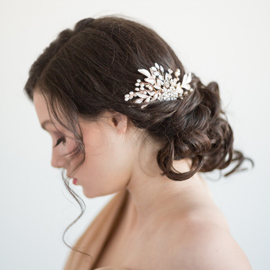 Beauty Vivienne Design High-end Pearl Rhinestone Korean European Retro Fashion Bridal Comb Hair Accessories 034