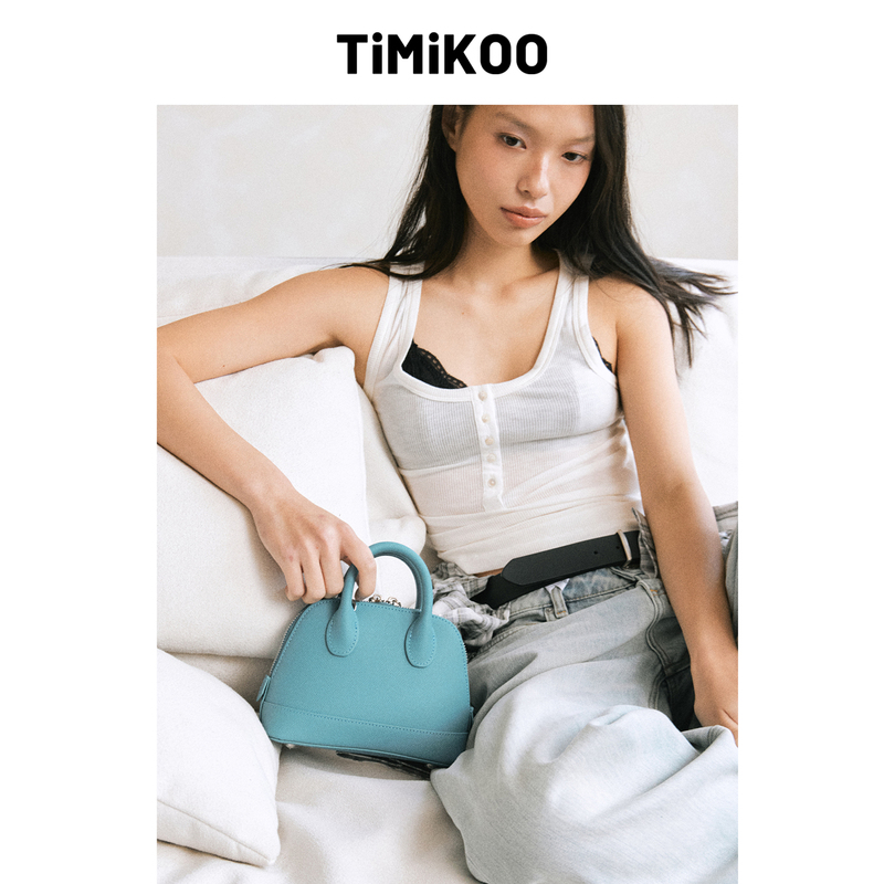 Timikoo Low Fog New Style Crossbody Handbag for Women in Five Colors with Hand-Stitched Texture Mini Shell Bag