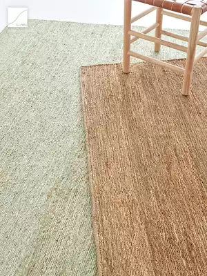 Original imported hand-woven jute carpet living room tea table blanket summer cool carpet bedside blanket easy to take care