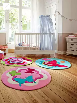 esprit eco-friendly carpet children round cute carpet room bedroom bedside game mat girl pink