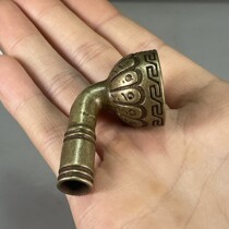 Antique tobacco pot Miao silver brass tobacco bag pot handmade traditional old-fashioned dry tobacco smoking set dry tobacco bag ancient pipe accessories