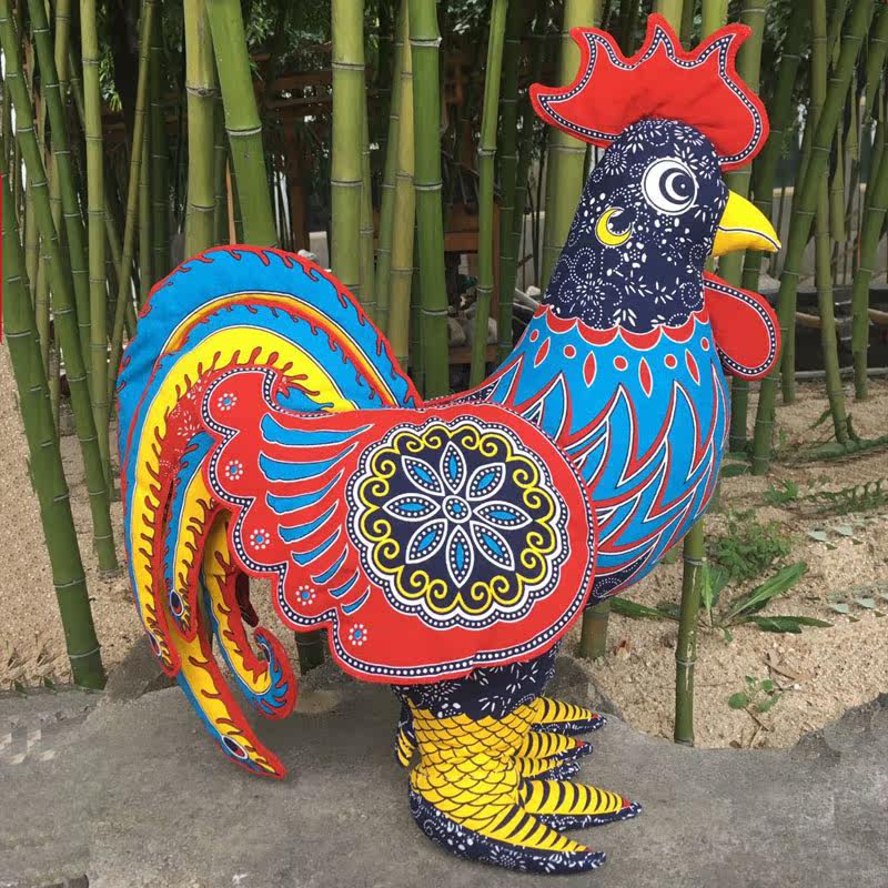Cloth Genuine Products Zodiac Chicken Pendulum Pieces Hand Auspicious Mascot Puppets Year Paparazzi Creative Holding Pillow Gift Souvenirs