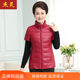 Jie Ling's new middle-aged and elderly women's short-sleeved goose down jacket, mother's wear, autumn and winter outer wear, warm down vest