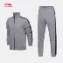 Li Ning phù hợp với nhóm mua đàn ông 2018 đứng cổ áo dài tay khép kín Quần áo thể thao nam mặc giản dị AWEM019 - Thể thao sau