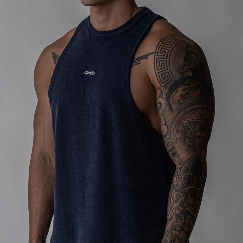 Ikkei Korean Style Summer Casual Sports Sleeveless Men's 230g Brushed Texture Training Quick-Drying Fitness Vest Ikkei Korean Style Summer Casual Sports Sleeveless Men's 230g Brushed Texture Training Quick-Drying Fitness Vest
