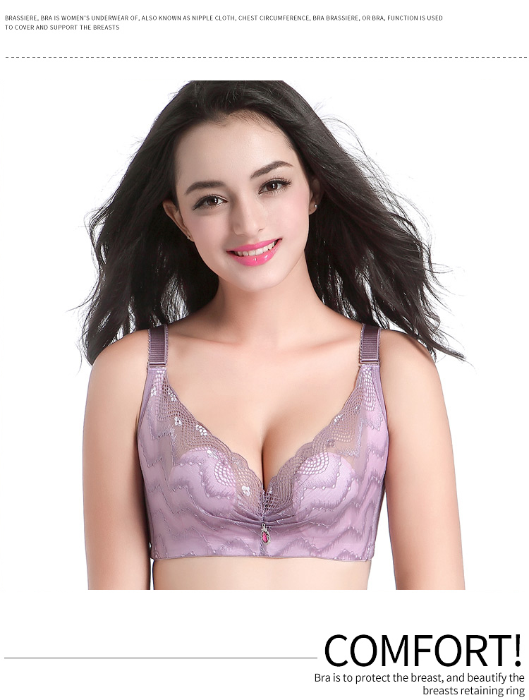 Áo ngực không có vòng thép mỏng tập hợp điều chỉnh loại siêu thoáng khí chống rò rỉ điểm nhẹ bên gợi cảm nhận quần lót ngực đồ bơi đẹp