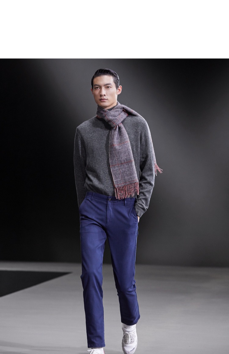 Áo len cổ lọ tay dài cổ cao của HLA / Haicang 2018 thời trang nam