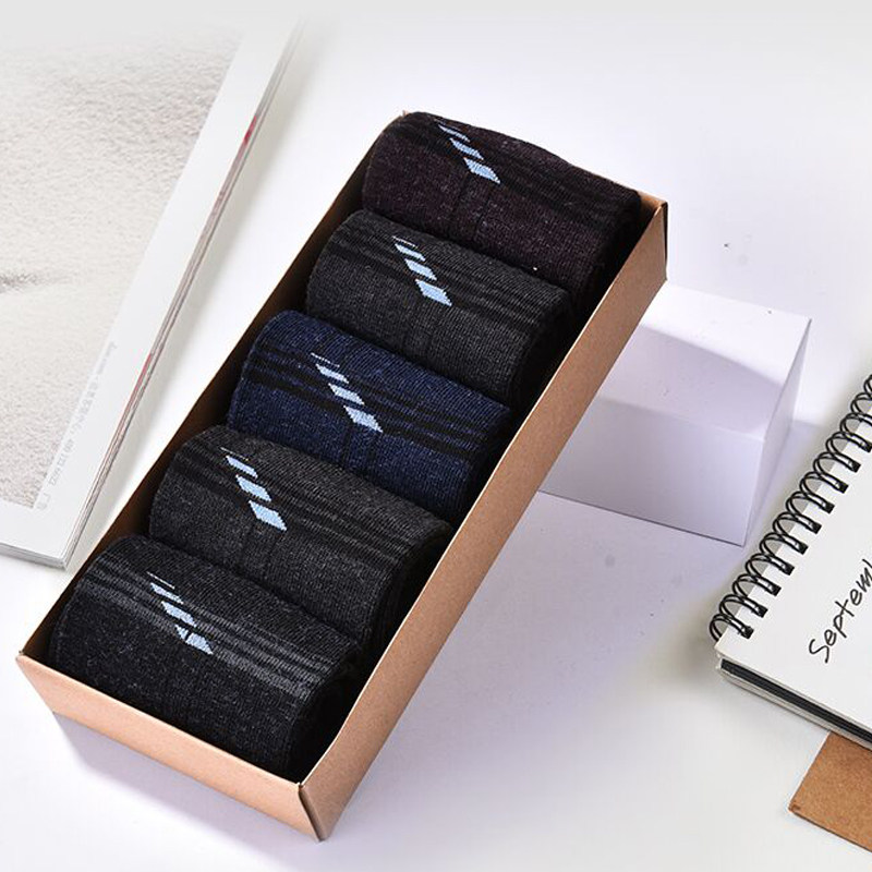 袜子男士羊毛袜秋冬季中筒袜加绒加厚特厚保暖长袜羊绒棉冬天长筒