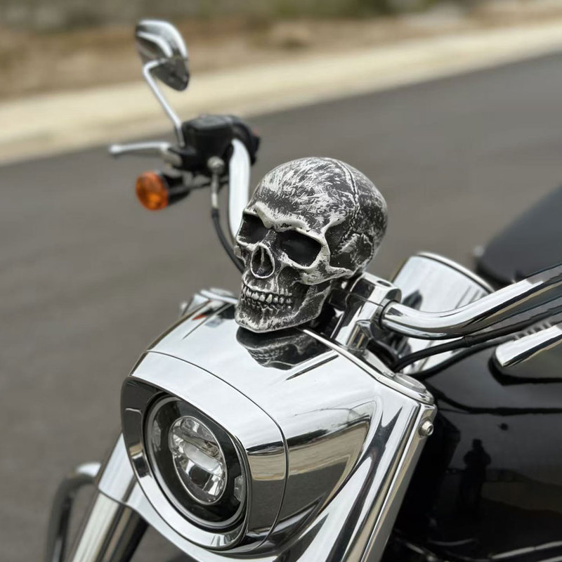 Skull Motorcycle Car Decorations, Decorative Car Stickers, Personalized Retro Car Front Logo Accessories Skull Motorcycle Car Decorations, Decorative Car Stickers, Personalized Retro Car Front Logo Accessories
