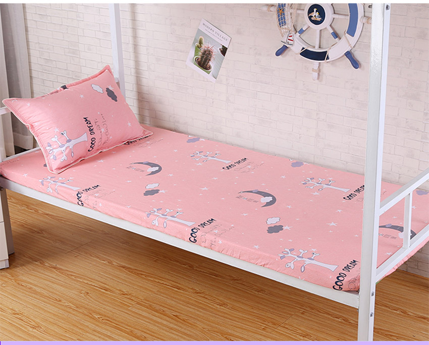 Giường cotton 笠 phòng ngủ cho sinh viên giường tầng phòng ngủ nệm cotton đặt giường đơn chống trượt giường đơn mảnh 0,9m ga chun bọc giường spa