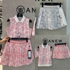 Кожа одежды 24夏季新款anew女士高尔夫休闲服装百褶迷彩短裙防走光韩国代购