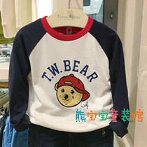 Boys long sleeve T - shirt spring and autumn small bear childrens baby boys casual print cotton TKLA 97801O