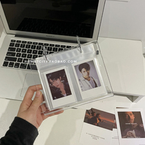 Ins transparent acrylic photo album star card book 3 inch polaroid photo desktop table pvc page-turning photo album