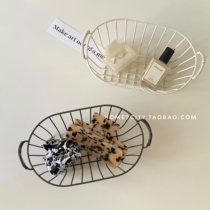 ins iron art sundries containing frame hand small basket table top finishing containing basket water fruit basket carrying basket storage basket