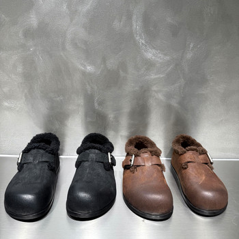 European wool and velvet warm british style loafers