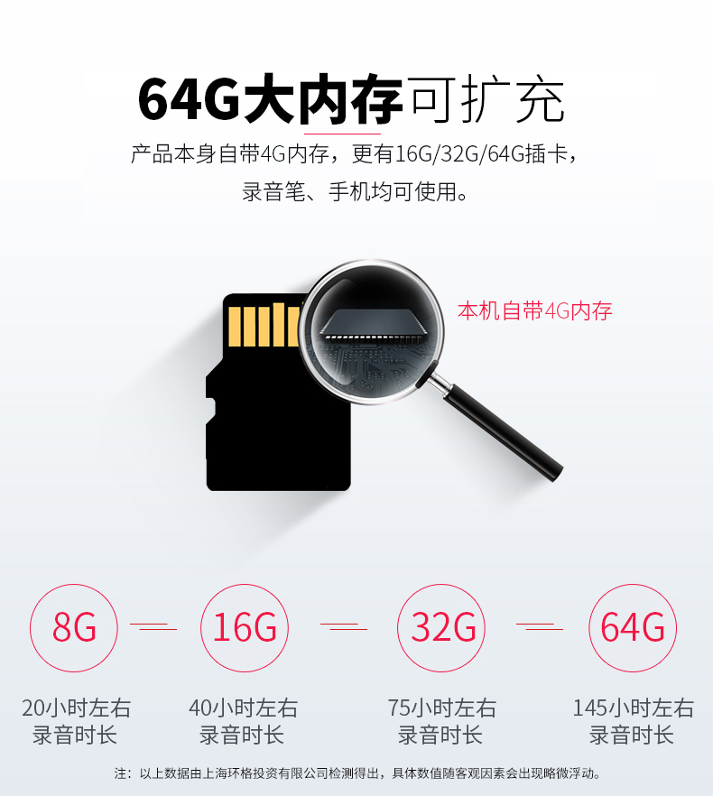 Máy ghi âm mini ring 32G 64G giảm tiếng ồn HD chuyên nghiệp Máy ghi âm chờ dài máy Mp3 học sinh lớp sử dụng bản ghi hội thảo - Máy nghe nhạc mp3 	máy nghe nhạc gắn tường