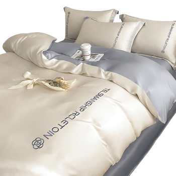 Tencel silk bed four-piece set allows you to sleep naked in luxury