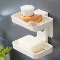 Sucker put soap box creative drain non-hole wall-mounted toilet bathroom soap rack fat cover incense box