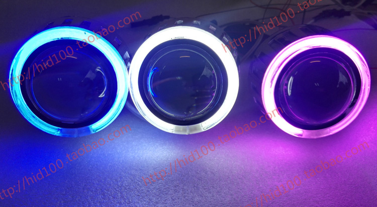 Yamaha đua GT125 xe máy xenon ống kính lắp ráp sửa đổi đèn pha phụ kiện ánh sáng đôi ánh sáng đôi mắt thiên thần đèn pha xe máy nhỏ