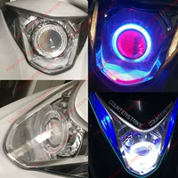 Wuyang Honda Rui Yu WH110T-6 ống kính đôi mắt thiên thần xenon đèn pha lắp ráp ống kính đôi - Đèn HID xe máy đèn pha xe máy siêu sáng