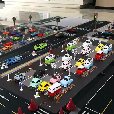 Children's city scene traffic road map kindergarten teaching version car toy car parking game pad